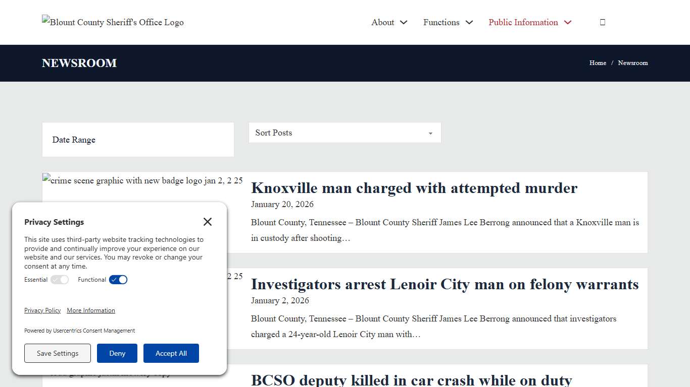 News, Media Release - Blount County Sheriff's Office