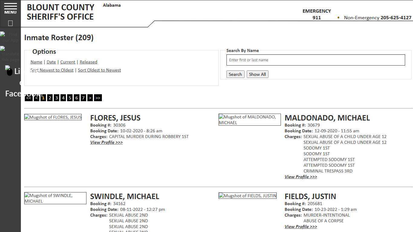 Inmate Roster - Current Inmates Booking Date Ascending - Blount County Sheriff AL